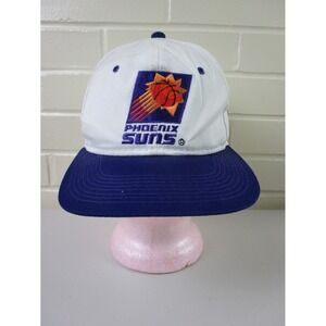 Vintage‎ Phoenix Suns Hat NBA The G Cap Script Logo SnapBack White Dome 1990's